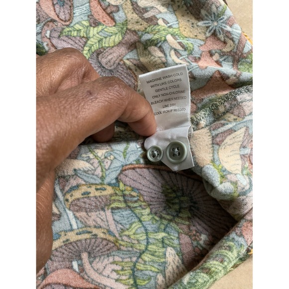 Earthbound Trading Co Men Size XXL Mushroom Print Button Up Short Sleeve Shirt - Picture 11 of 11